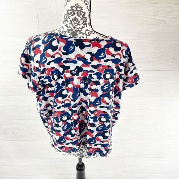 A Bathing Ape Bape Camo Logo Cropped High Low Top - Picture 4 of 8